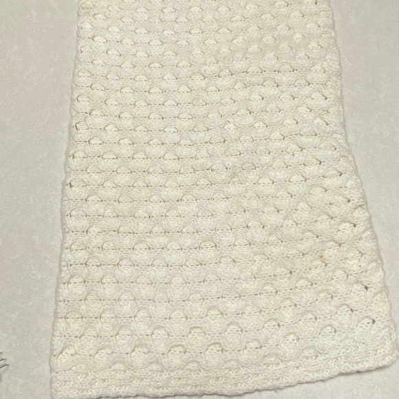 Aran Sweater Market Infinity Scarf OS Classic Aran Cream knit Merino Wool Scarf - Picture 12 of 14